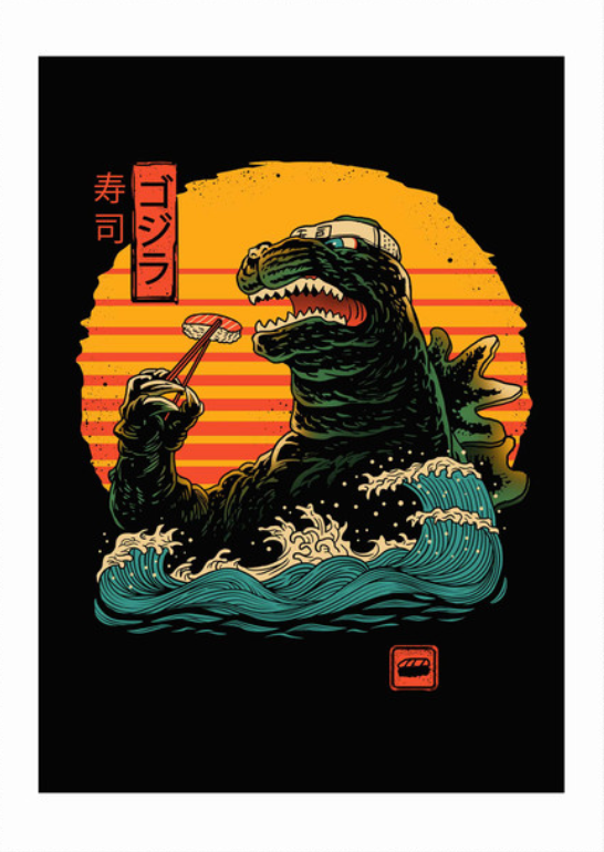 The Sushi King print by East End Prints, giclée on acid-free paper, unframed.