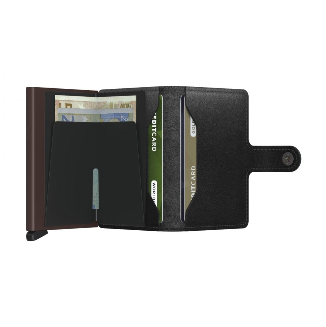 RFID Miniwallet Original - Black-Brown