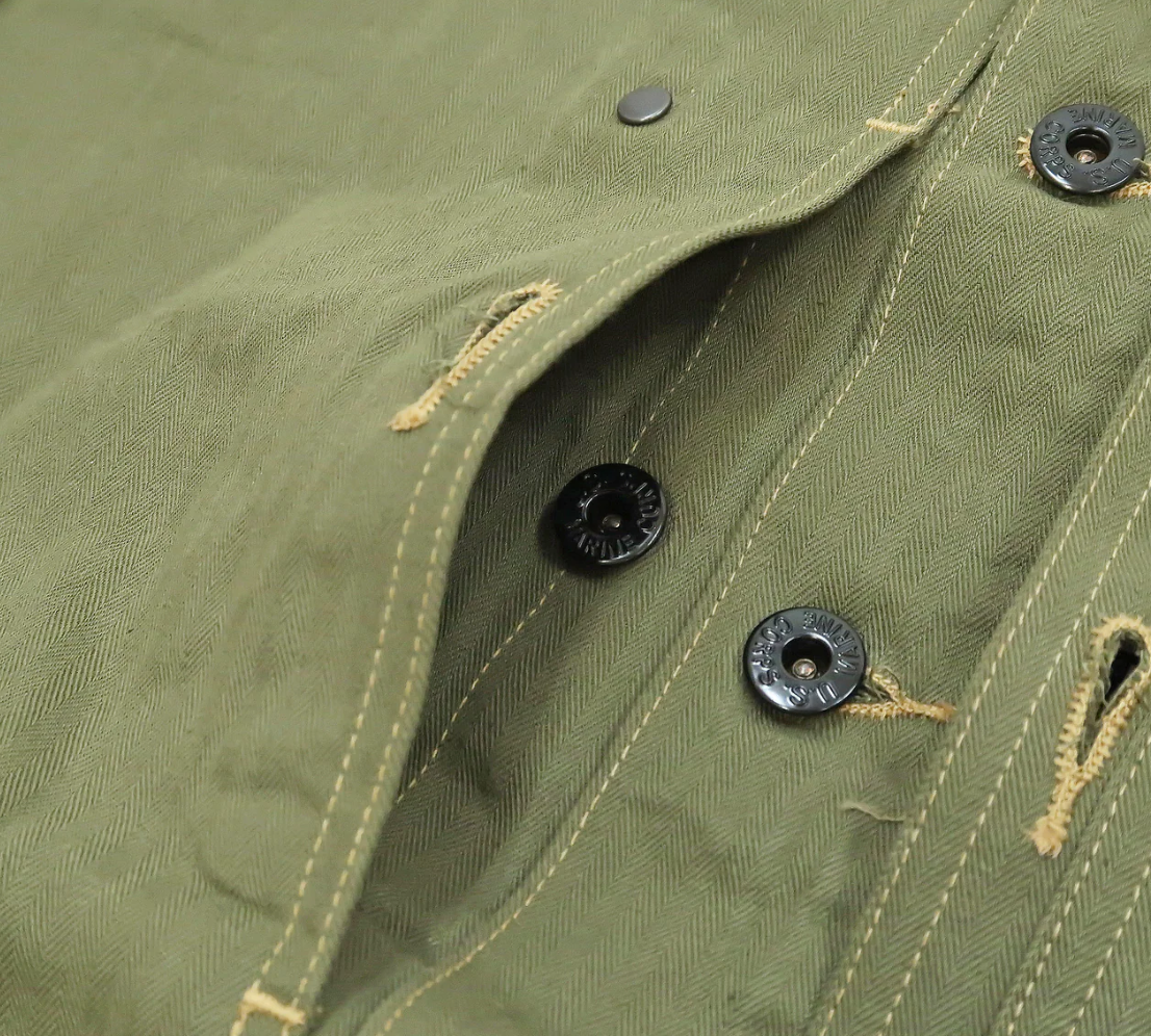 USMC M 44 HBT Jacket Olive
