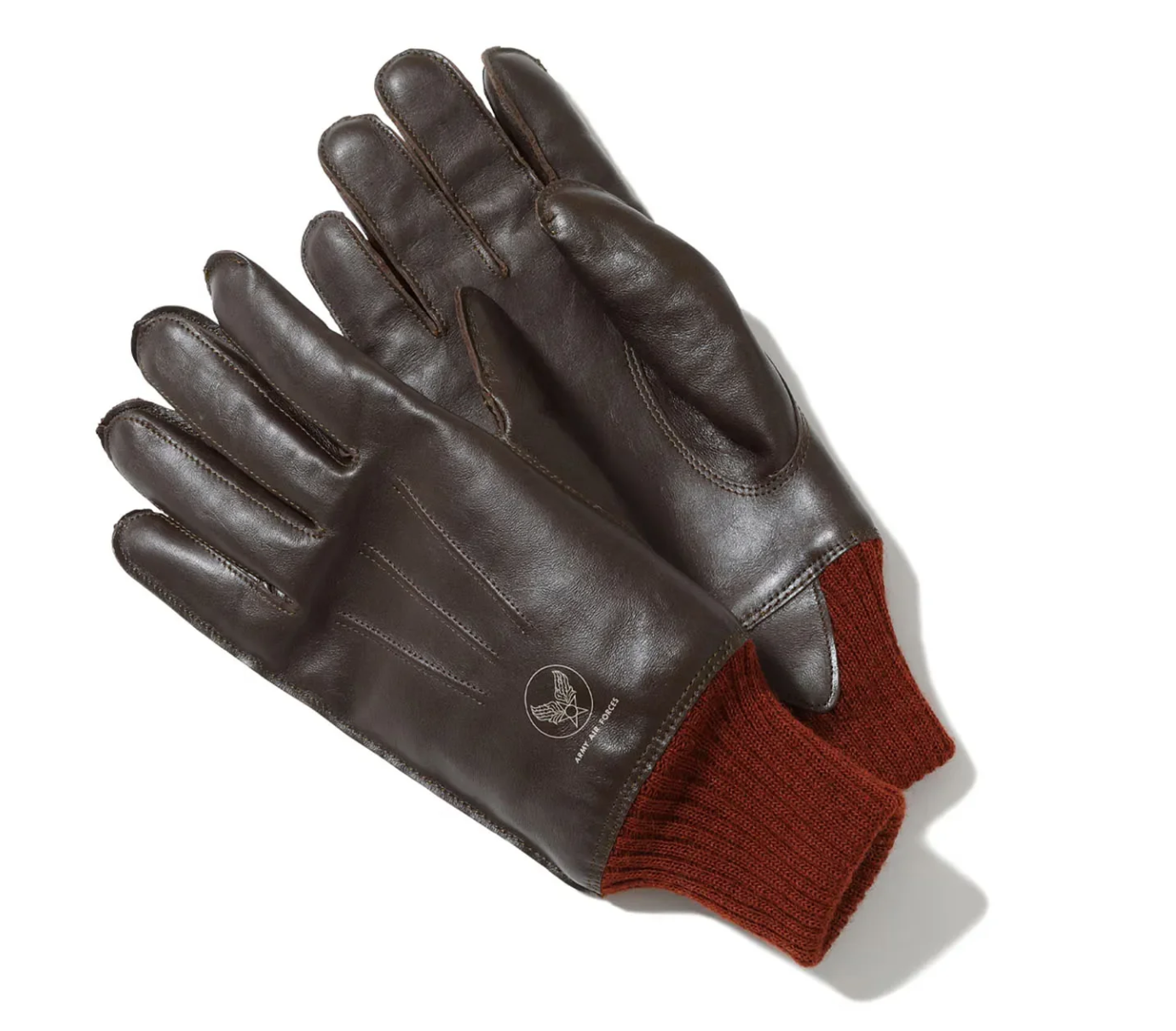 Buzz Rickson's Type A-10 Glove with insulated lining in brown leather.