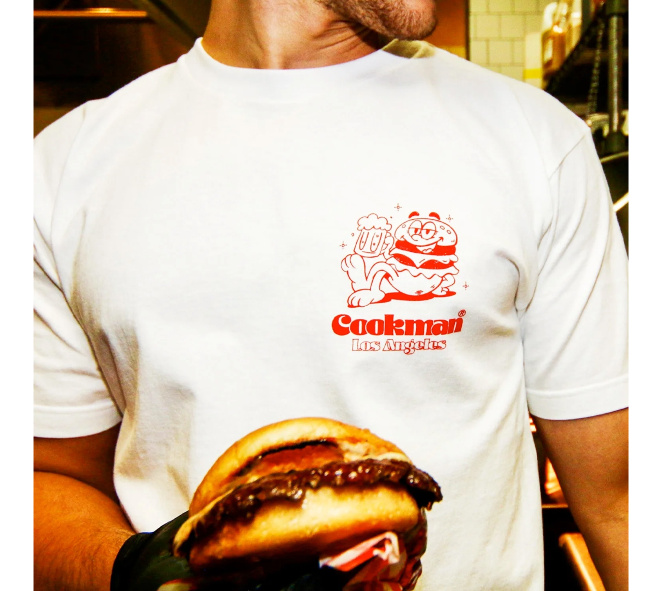 T-Shirt Cheers Burger - White