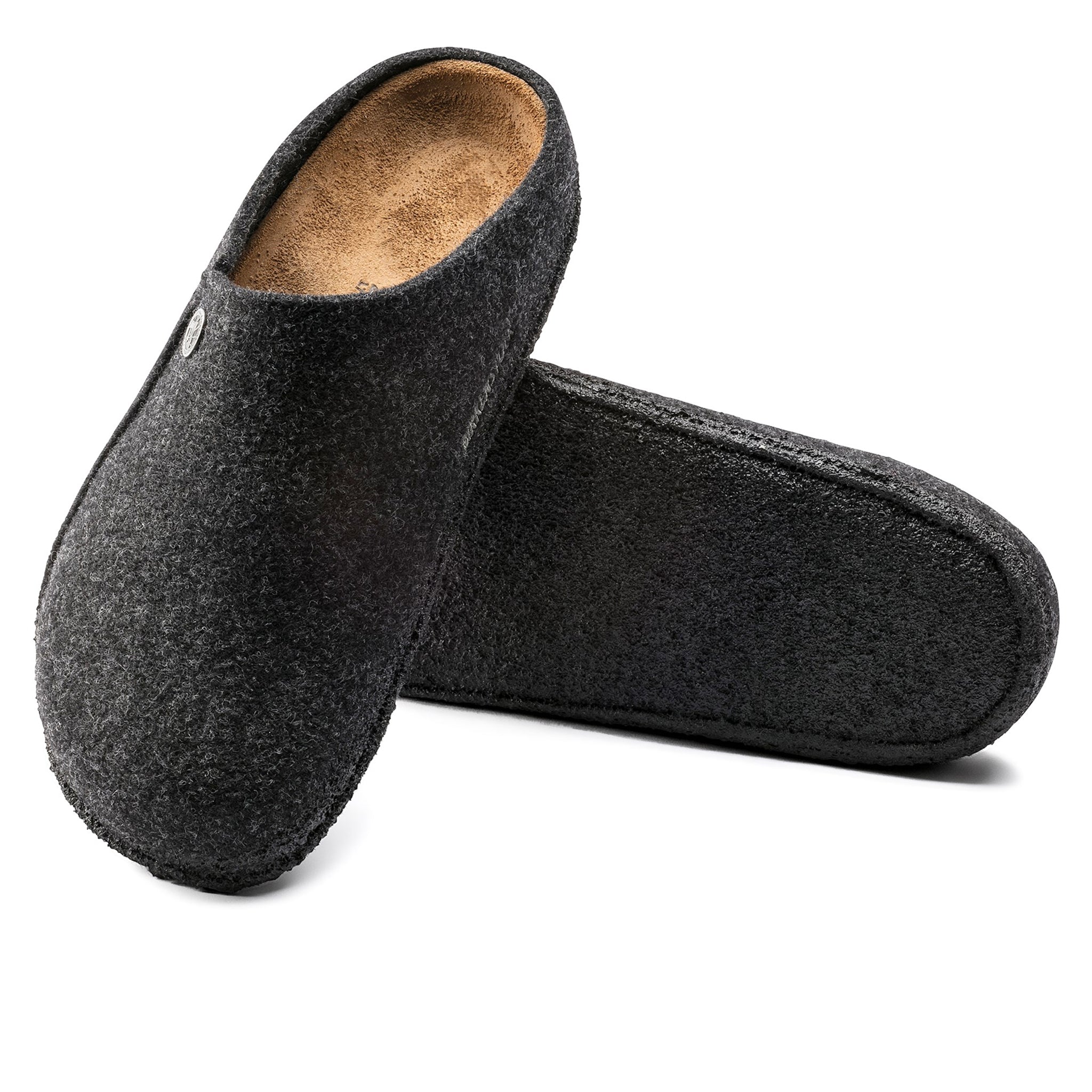 Zermatt Wool Felt Clogs - Anthracite