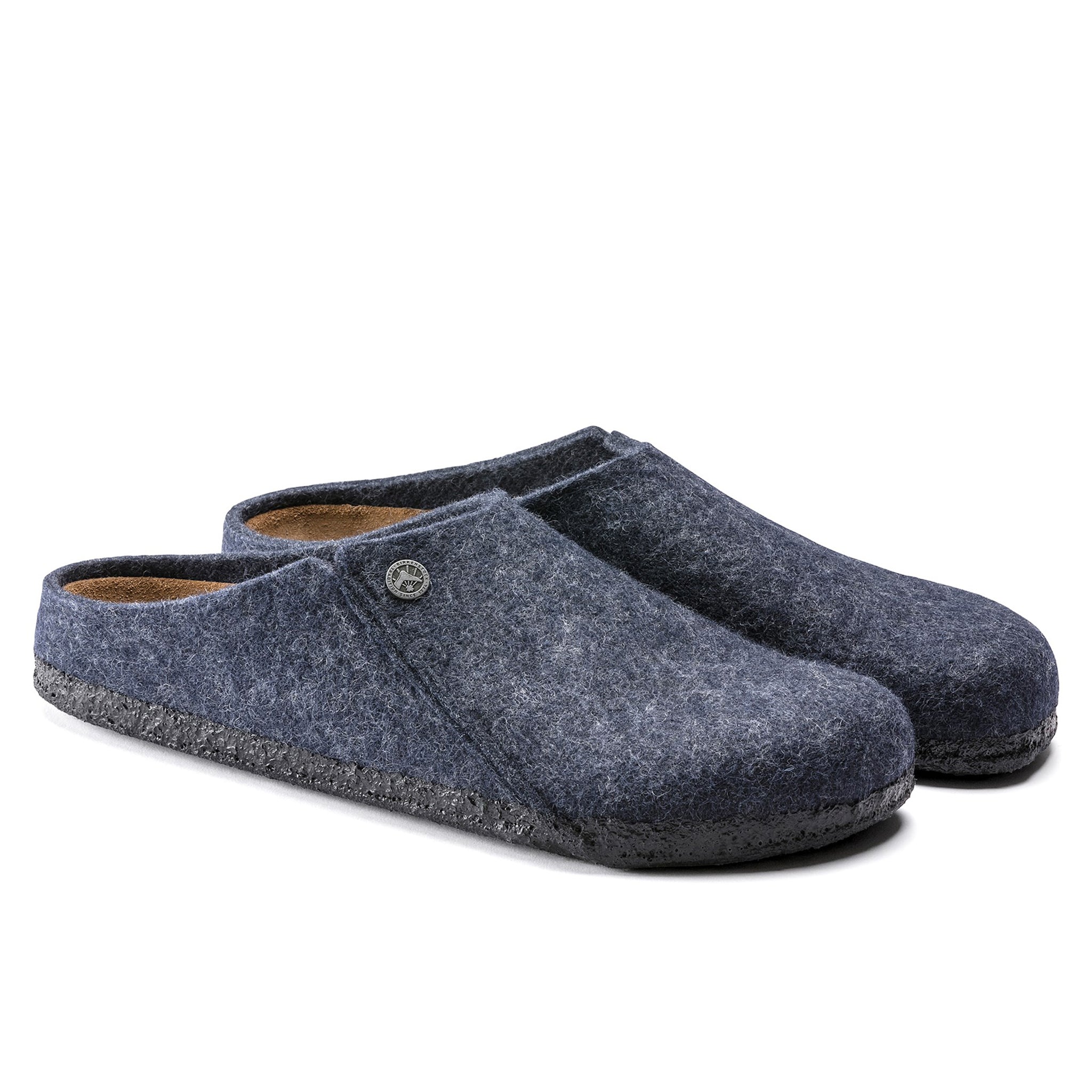 Zermatt Wool Felt Clogs - Dark Blue