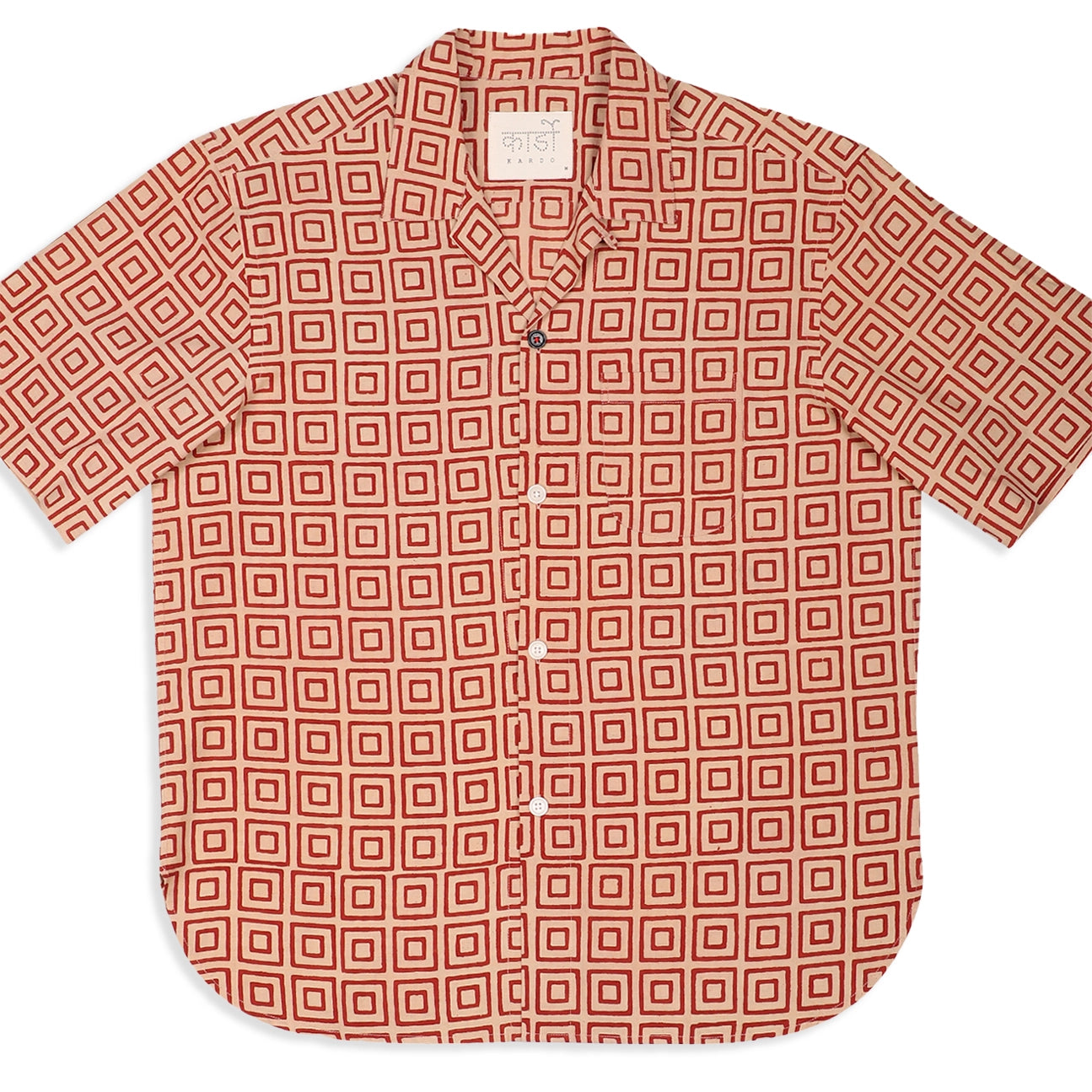 Men Short Sleeve Shirt - Block Print