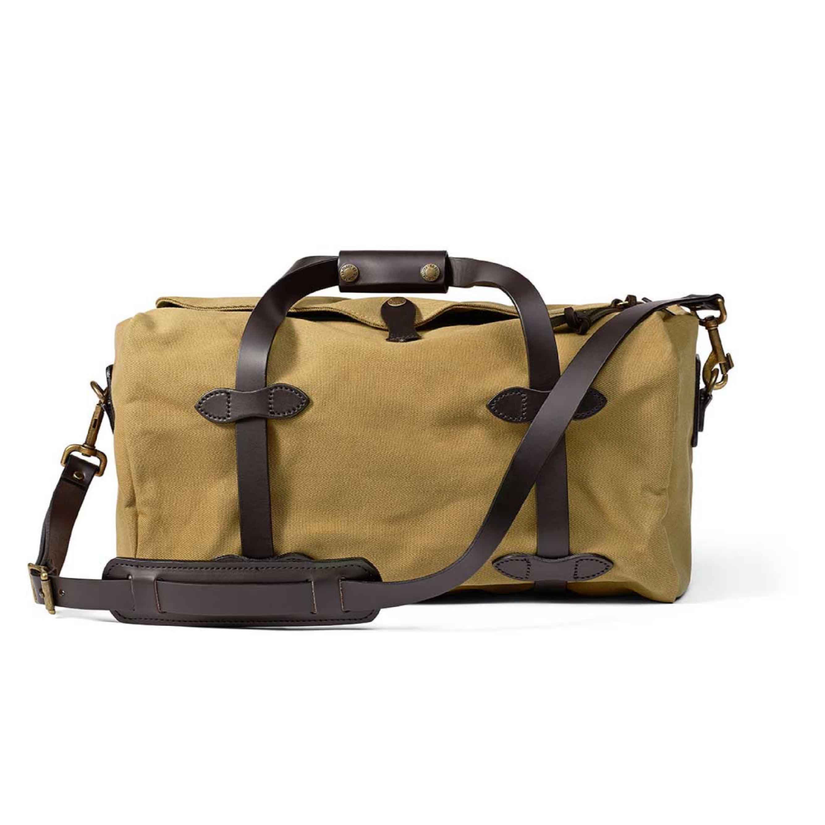 Large Rugged Twill Duffle Bag - Tan
