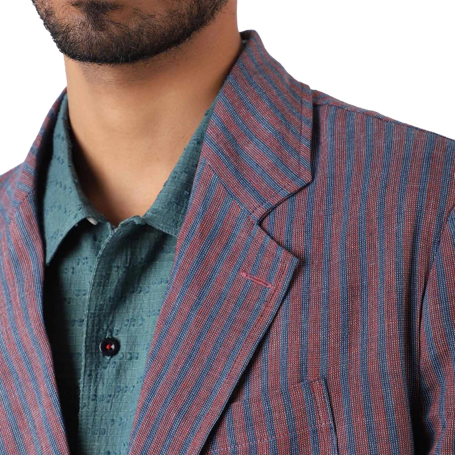 Kardo Hugh Handwoven Blazer - Stripe Red