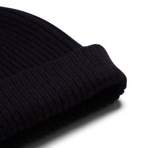 Burrows & Hare Wool Beanie Hat - Navy - Burrows and Hare