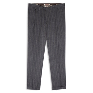 Burrows & Hare Pinstripe Trousers - Grey - Burrows and Hare