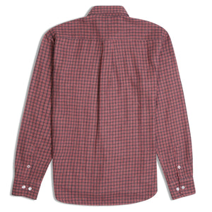 Burrows & Hare Flannel Check Shirt - Bordeaux - Burrows and Hare