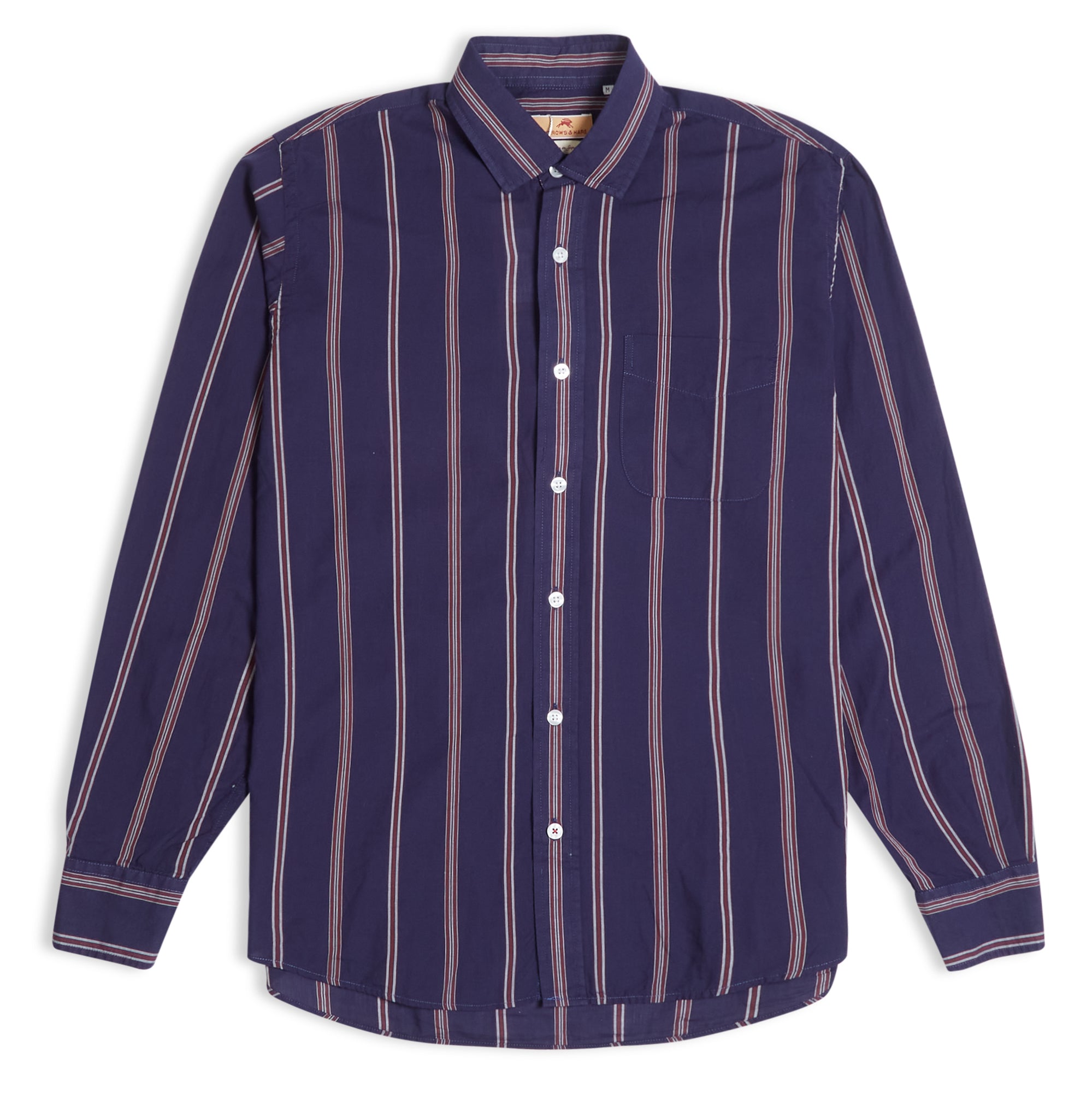 Burrows & Hare Stripe Shirt - Navy - Burrows and Hare