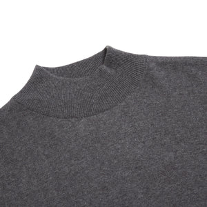 Burrows & Hare Mock Turtle Neck - Grey - Burrows and Hare