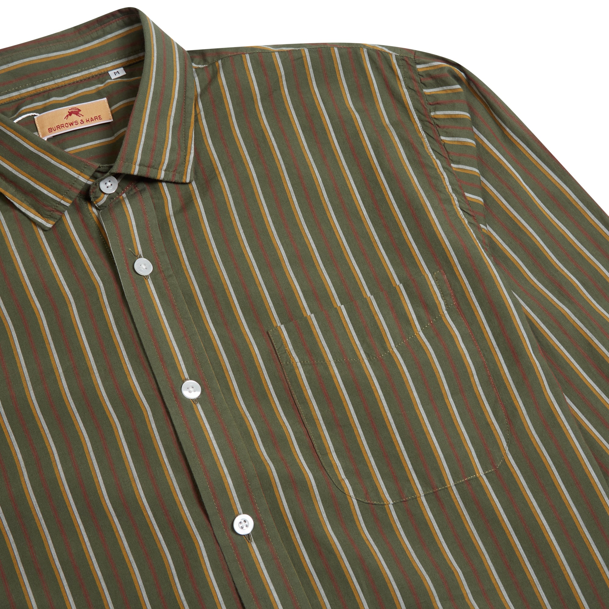 Burrows & Hare Stripe Shirt - Green - Burrows and Hare