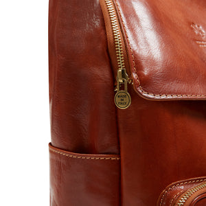 Burrows and Hare Leather Backpack - Light Tan - Burrows and Hare