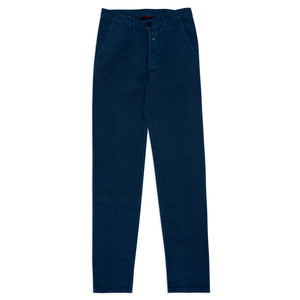 Vetra Weaved Trousers - Indigo - Burrows and Hare