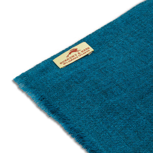 Burrows & Hare Cashmere & Merino Wool Scarf - Teal, Navy & Grey - Burrows and Hare
