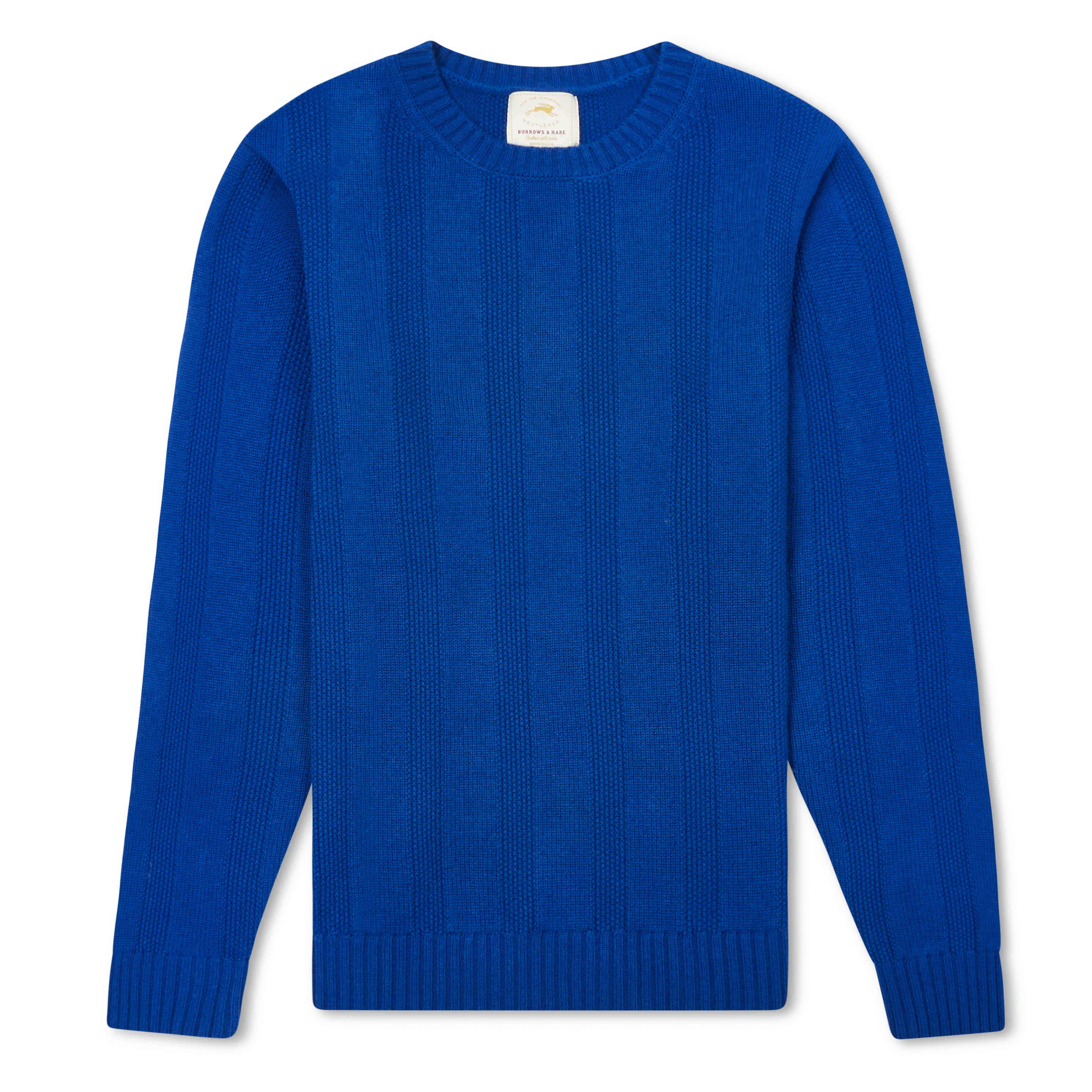 Burrows & Hare Seed Stitch Jumper - Blue - Burrows and Hare