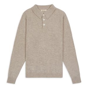 Burrows & Hare Knitted Polo - Wheat