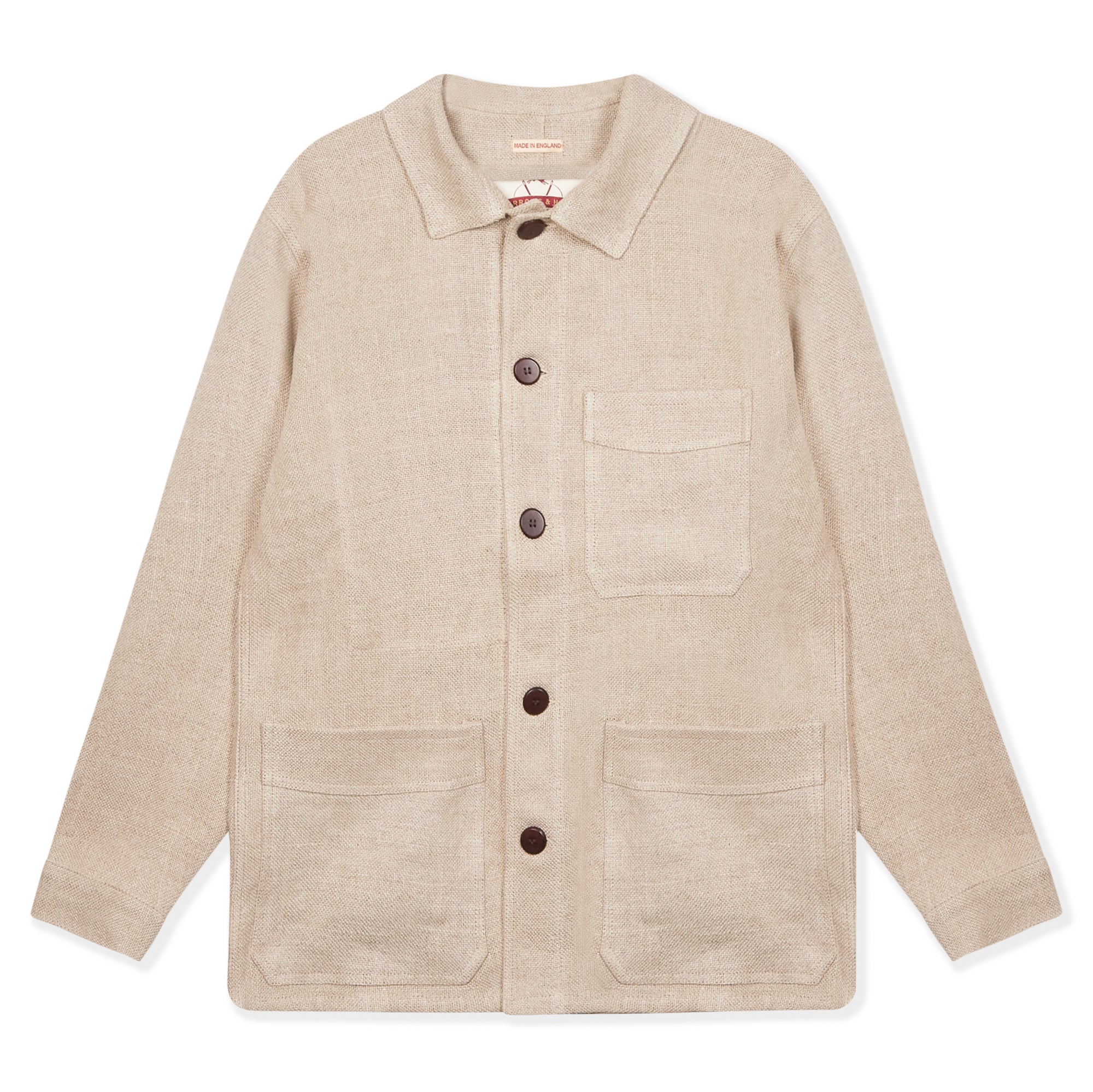 Burrows & Hare Linen Jacket - Ecru - Burrows and Hare