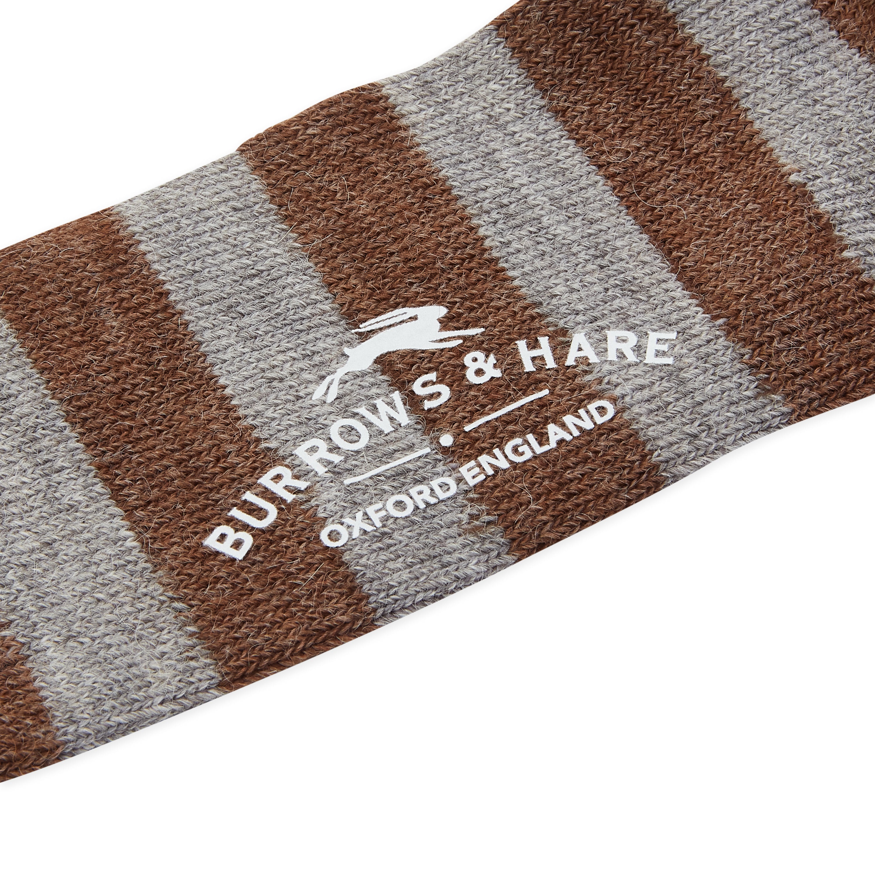 Socks - Light Grey & Brown