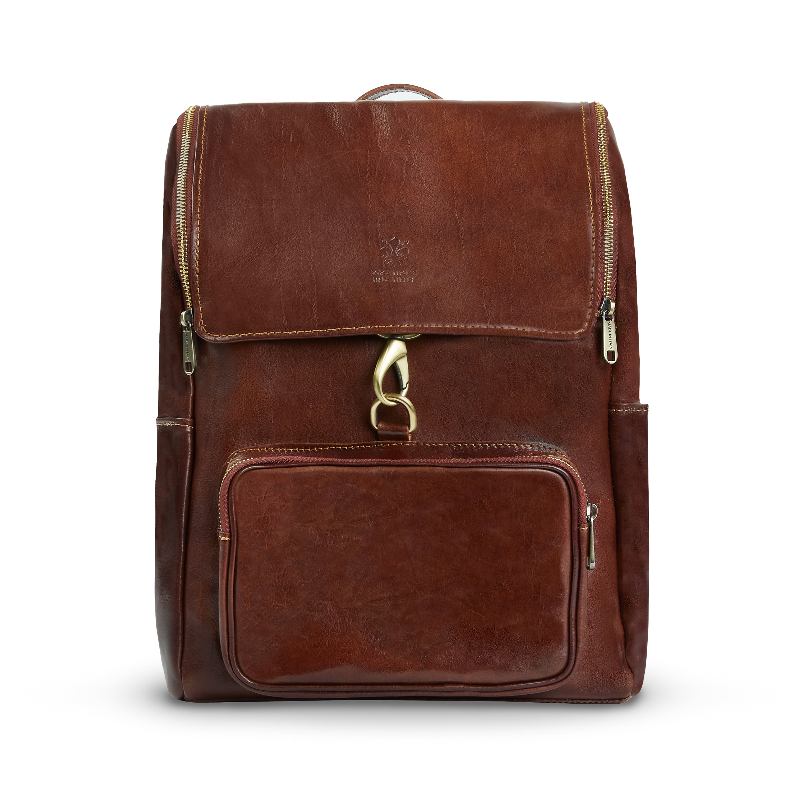 Burrows and Hare Leather Backpack - Dark Tan