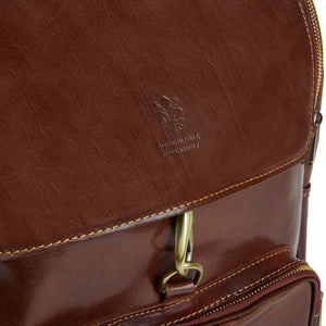 Burrows and Hare Leather Backpack - Dark Tan