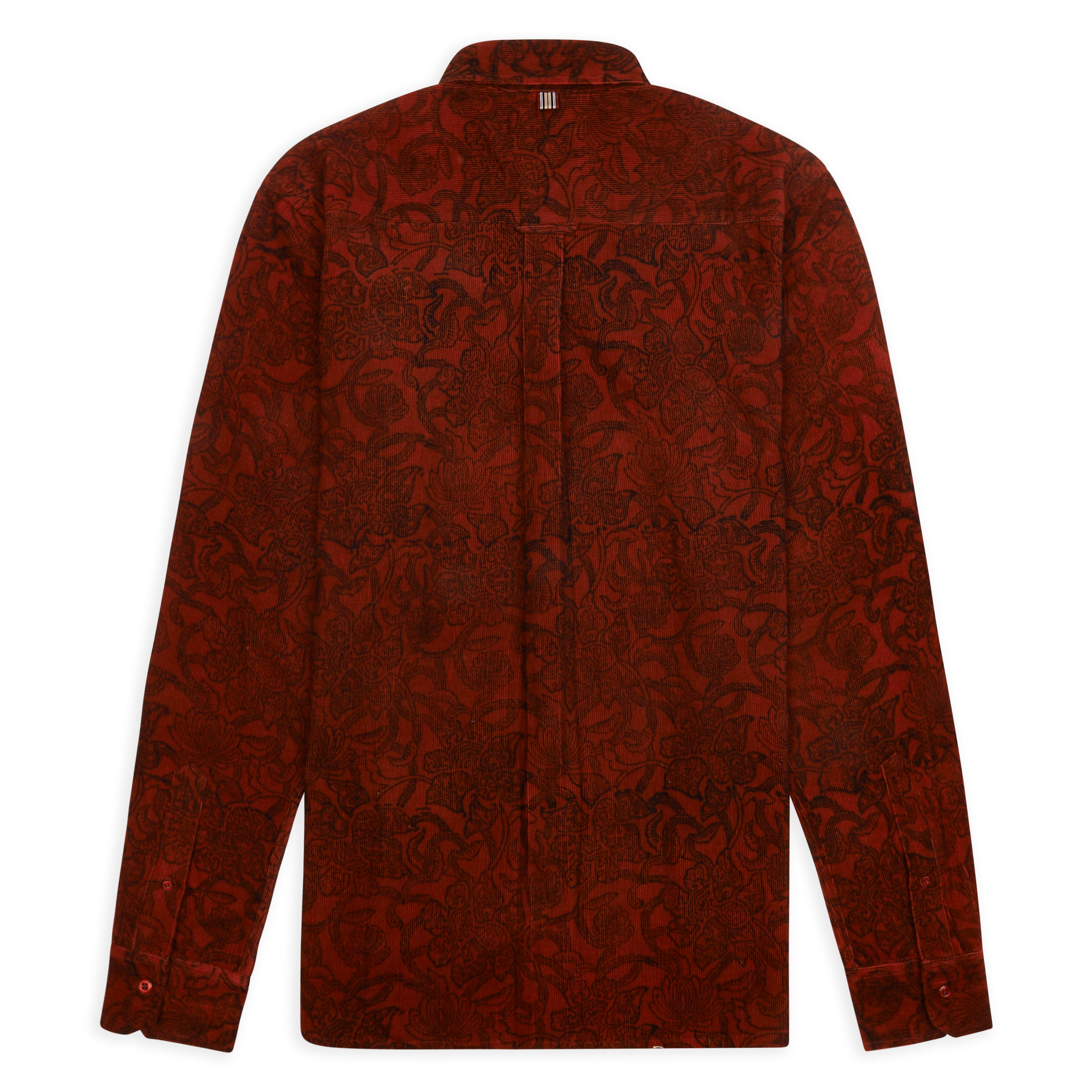 Kardo Ryan Shirt - Block Print Red - Burrows and Hare