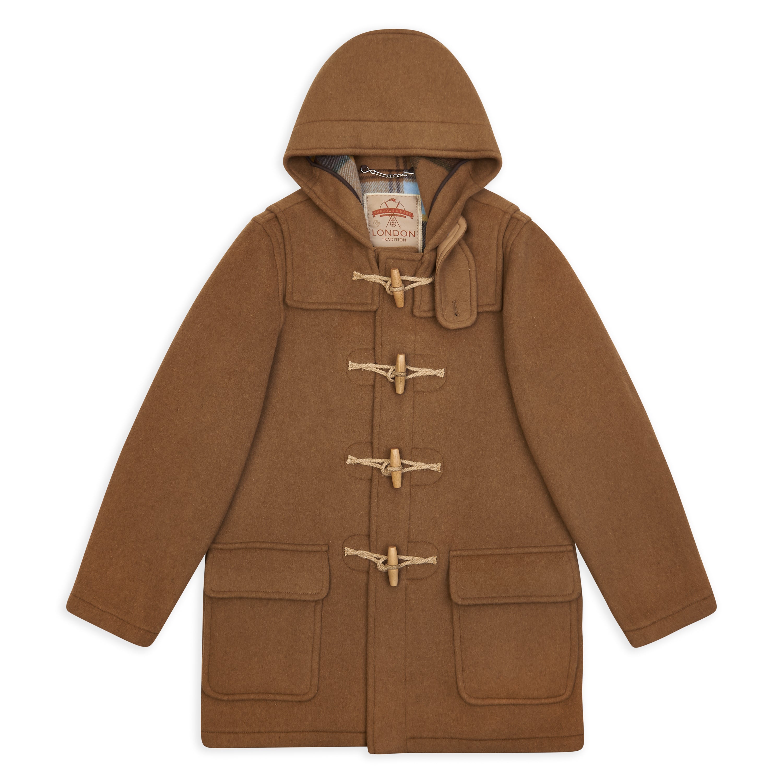 Wool Duffle Coat Brown