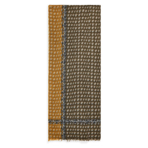 Hartford Woven Scarf - Army & Peanut - Burrows and Hare