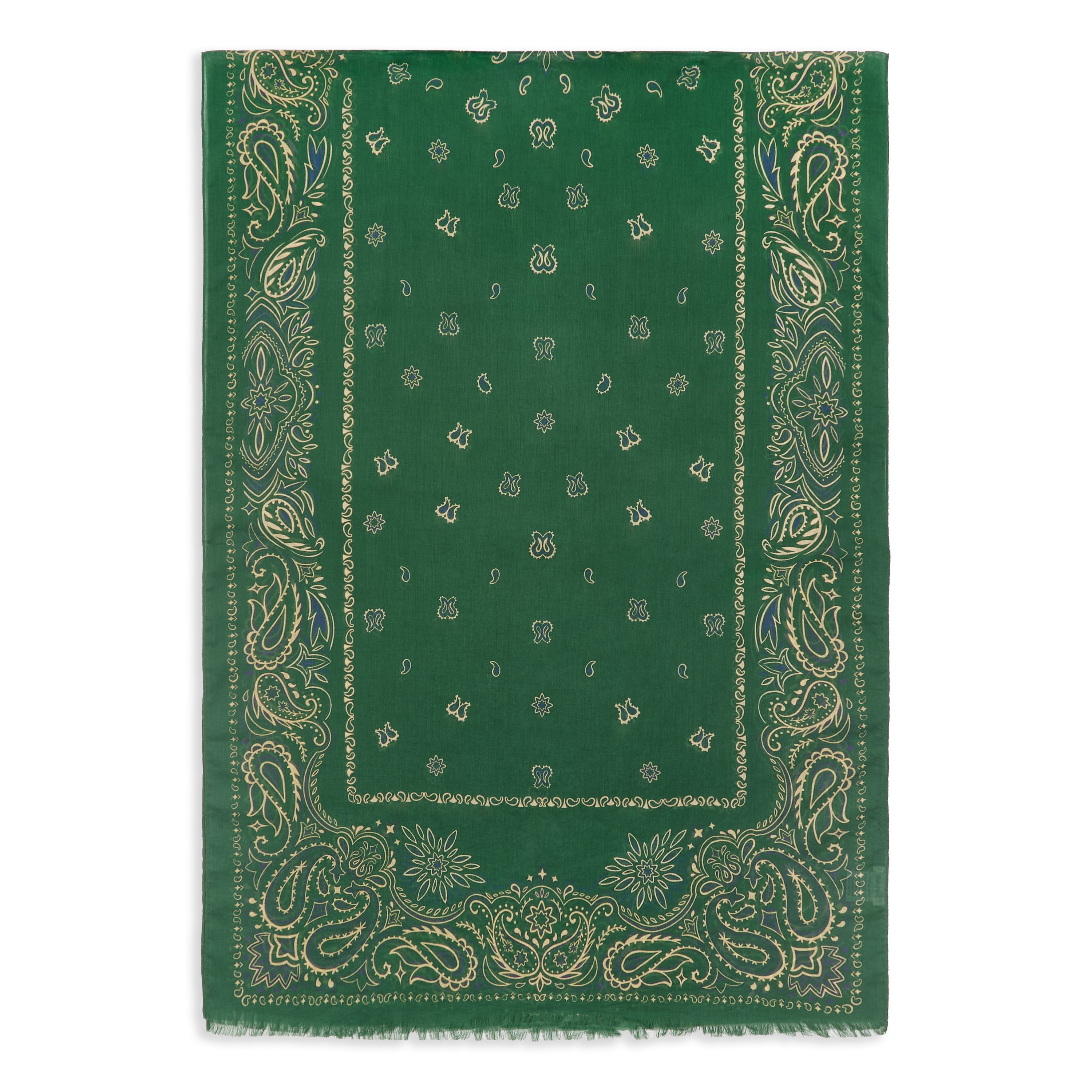 Hartford Cotton Bandana Scarf - Green