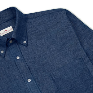 Burrows & Hare Linen Button-down Shirt - Chambray