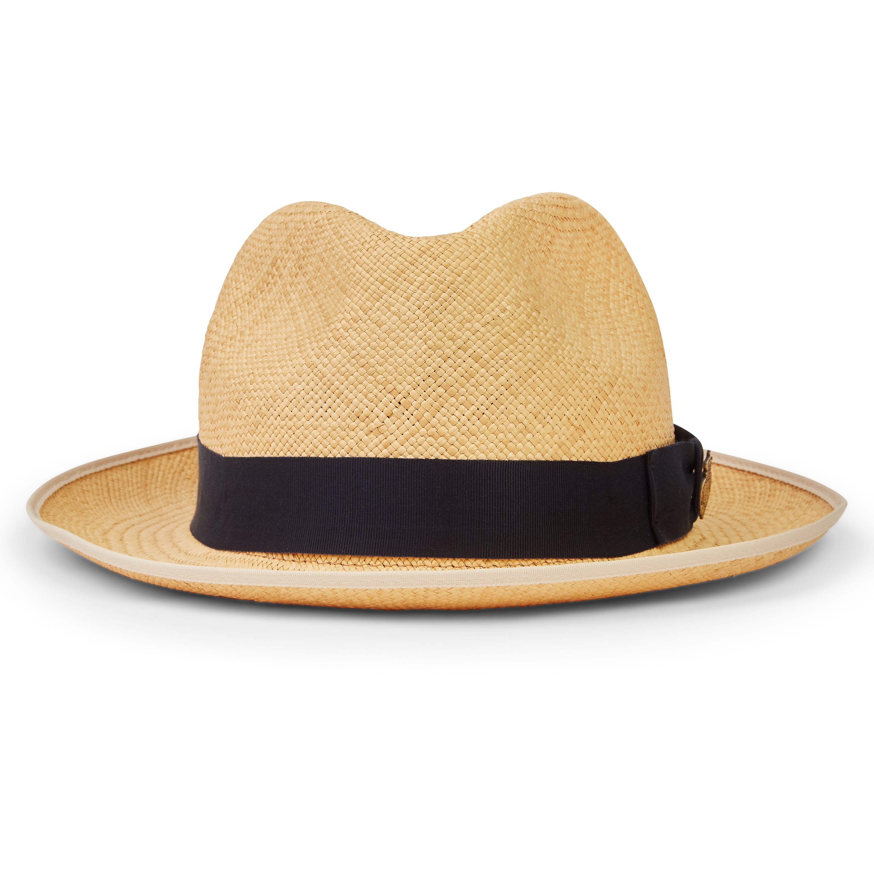 Christys' Classic Preset Panama Hat - Navy Band Natural - Burrows and Hare