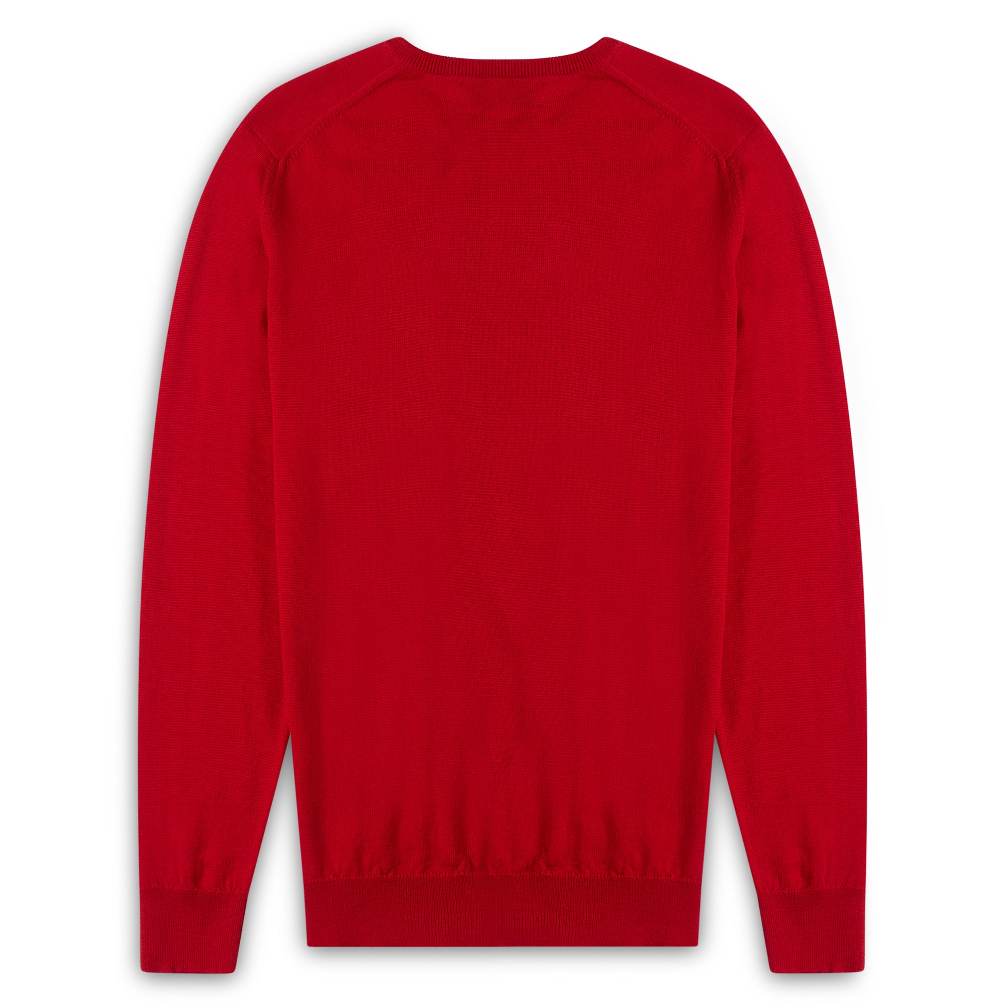 Burrows & Hare Scottish Merino Wool Crew Neck Jumper - Cardinal - Burrows and Hare