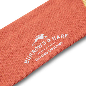 Burrows & Hare Fourway Socks - Orange - Burrows and Hare