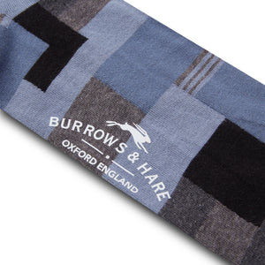 Burrows & Hare Patchwork Socks - Charcoal - Burrows and Hare