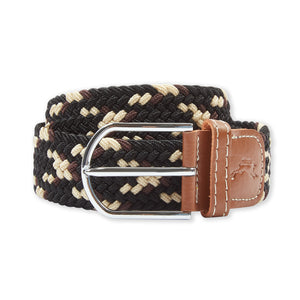 Burrows & Hare One Size Woven Belt - Black/Brown/Ecru - Burrows and Hare