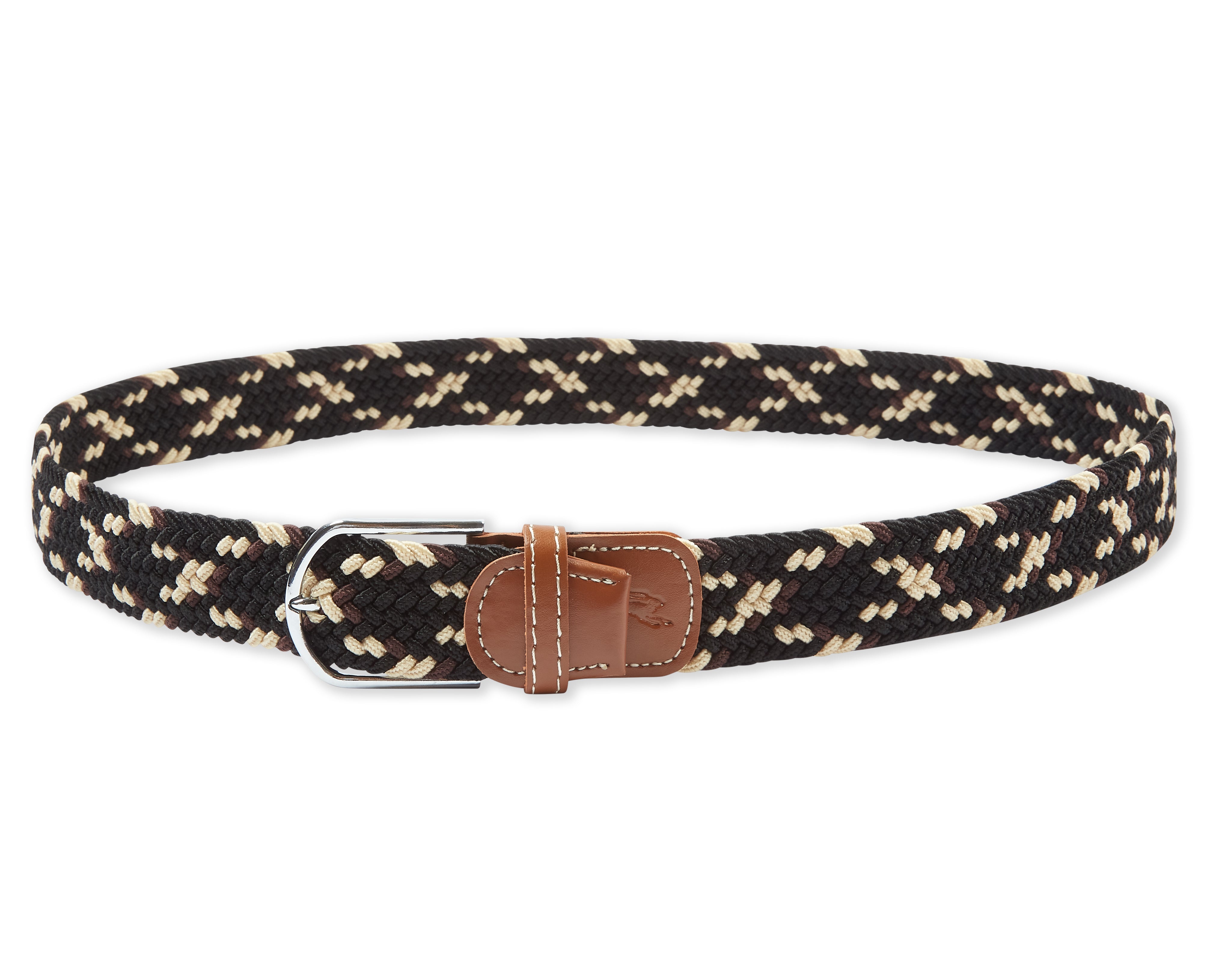 Woven Belt - Black, Brown & Ecru