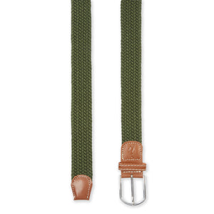 Burrows & Hare One Size Woven Belt - Green - Burrows and Hare
