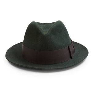 Christys' Bond Fur Trilby Hat - Moss - Burrows and Hare