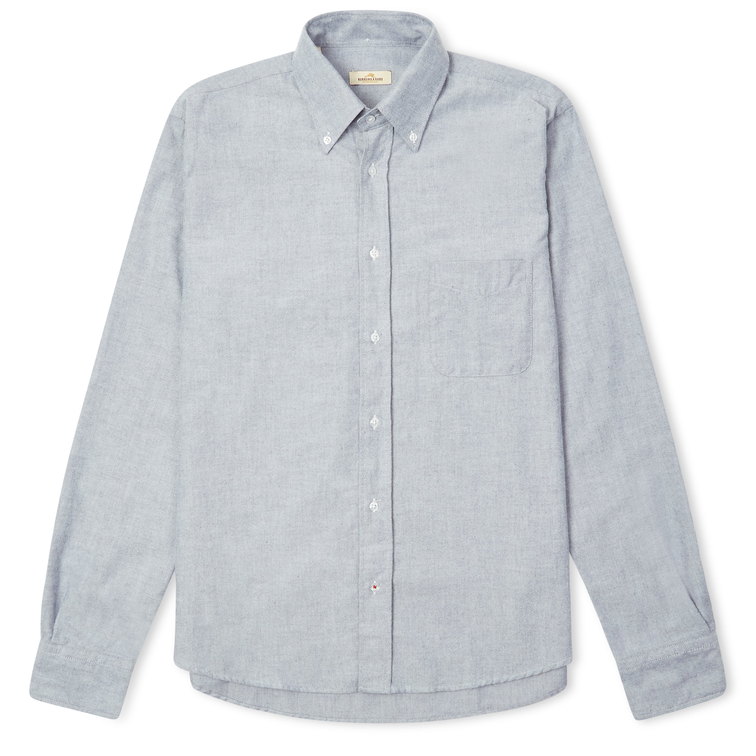 Burrows & Hare Flannel Button-down Shirt - Grey - Burrows and Hare