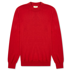 Burrows & Hare Mock Turtle Neck - Deep Red - Burrows and Hare