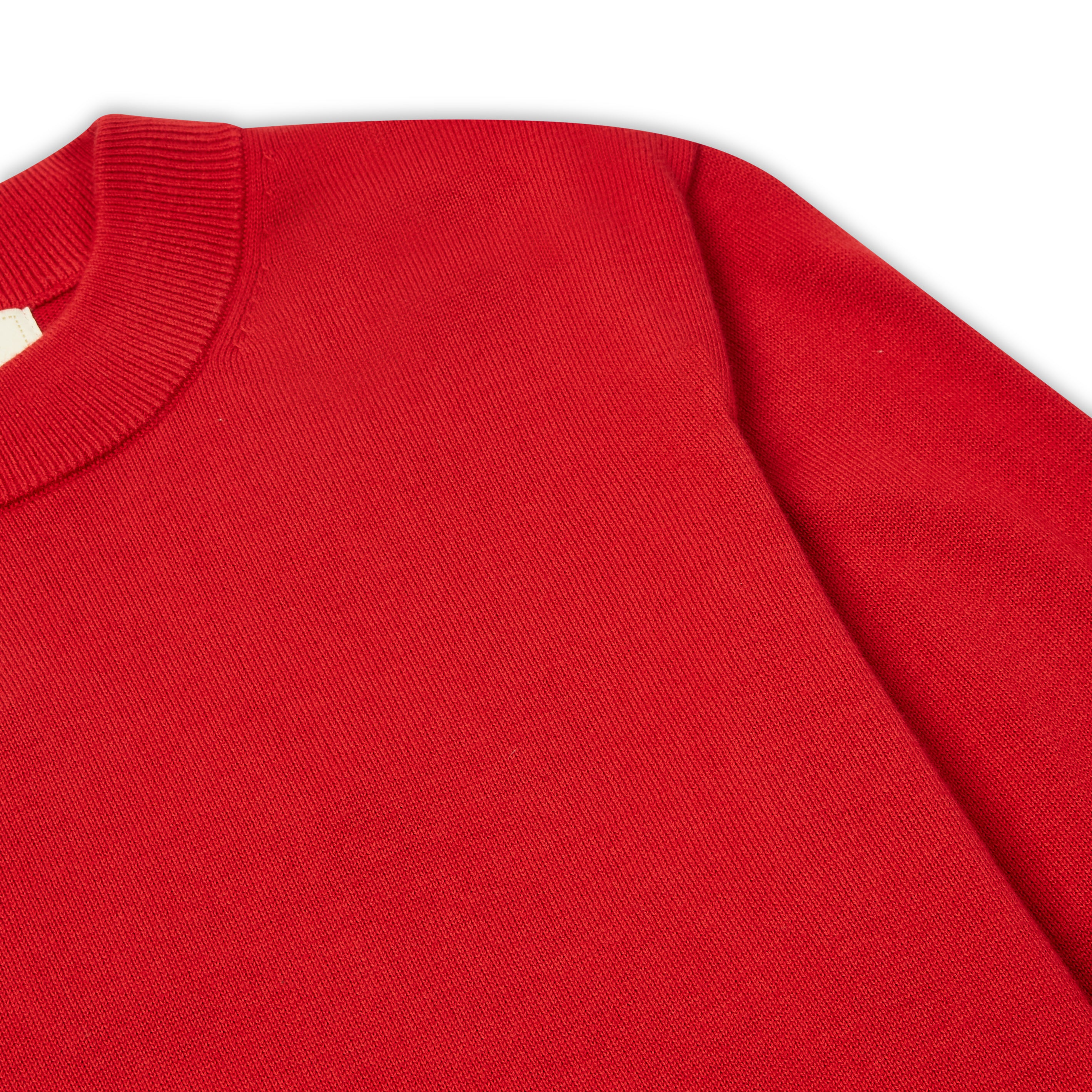 Cotton Mock Turtle Neck Red