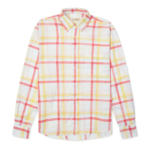 Burrows & Hare Madras Check Shirt - White - Burrows and Hare