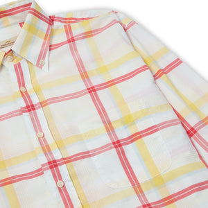 Burrows & Hare Madras Check Shirt - White - Burrows and Hare