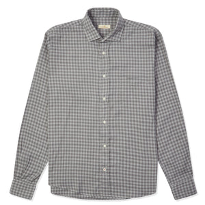 Burrows & Hare Gingham Shirt - Grey - Burrows and Hare