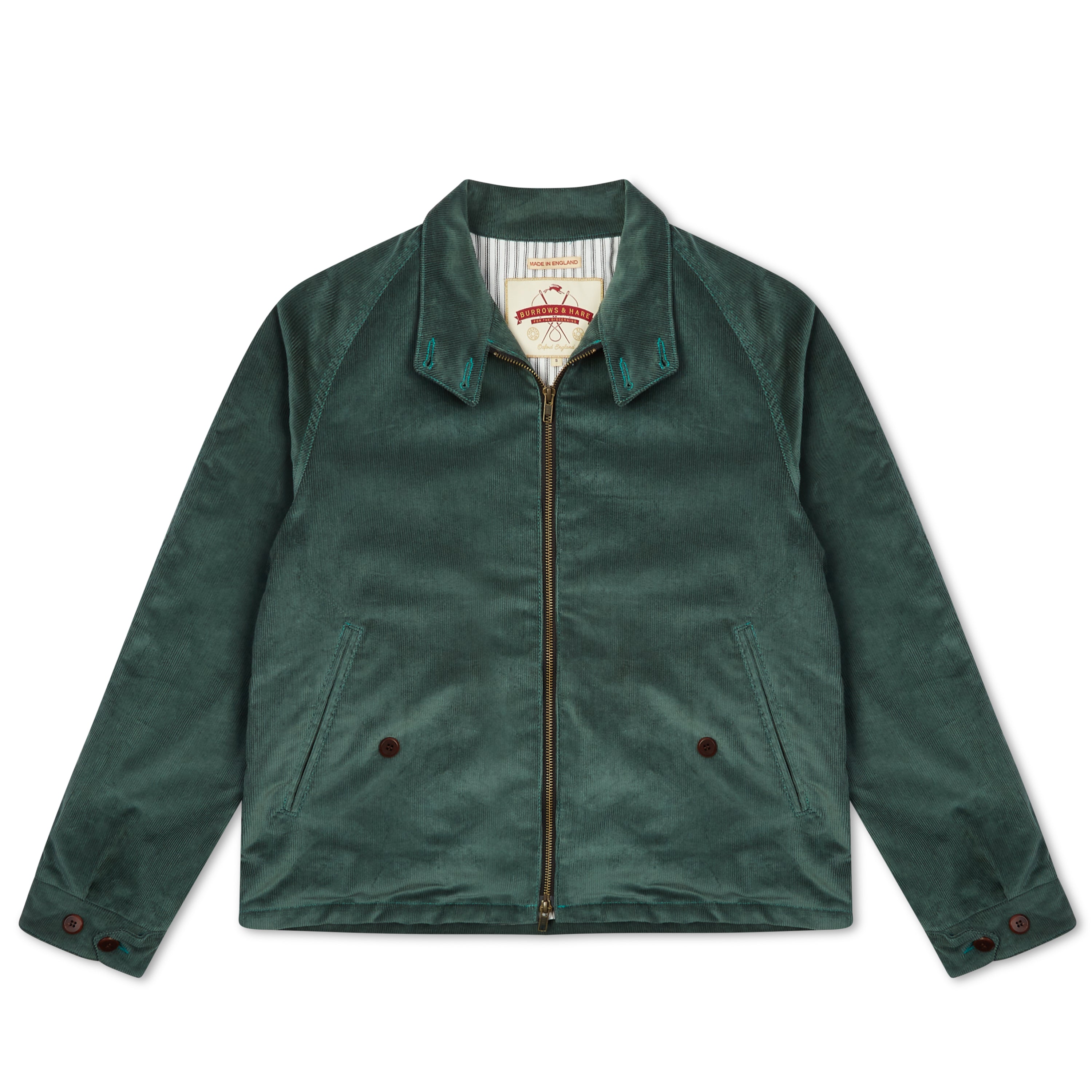 Burrows & Hare Harrington Jacket - Green - Burrows and Hare