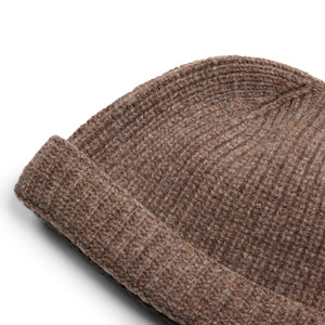 Burrows & Hare Lambswool Beanie Hat - Taupe - Burrows and Hare