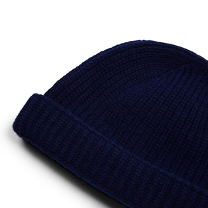 Burrows & Hare Lambswool Beanie Hat - Navy - Burrows and Hare