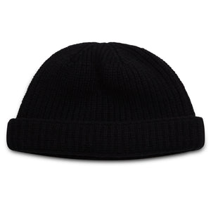 Burrows & Hare Lambswool Beanie Hat - Black - Burrows and Hare