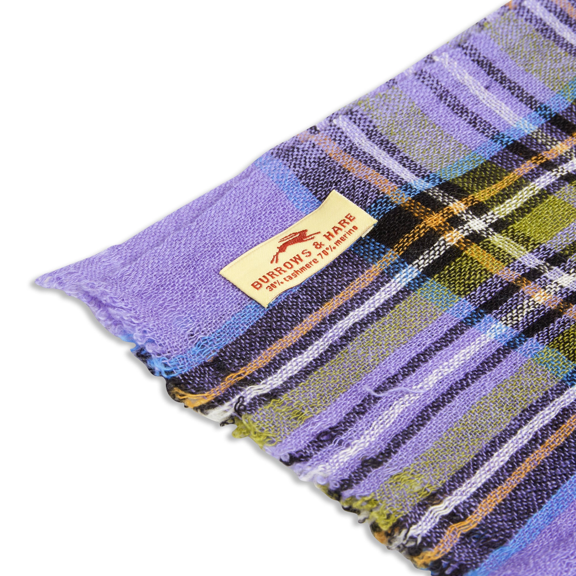 Wool Scarf Tartan Lilac