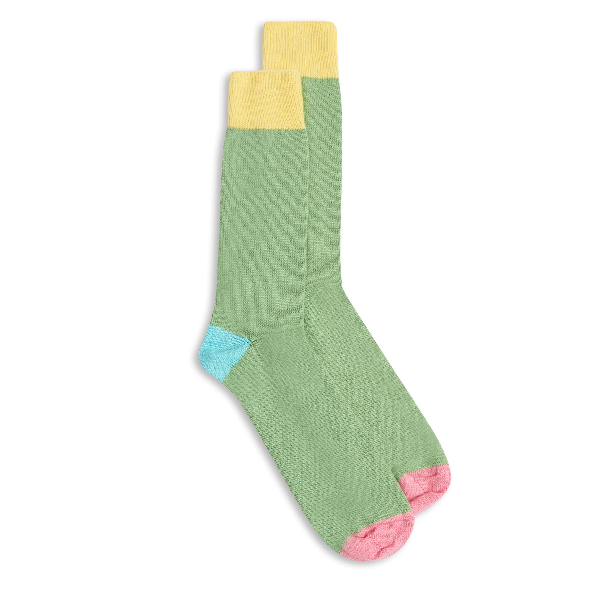 Burrows & Hare Fourway Socks - Apple Green - Burrows and Hare